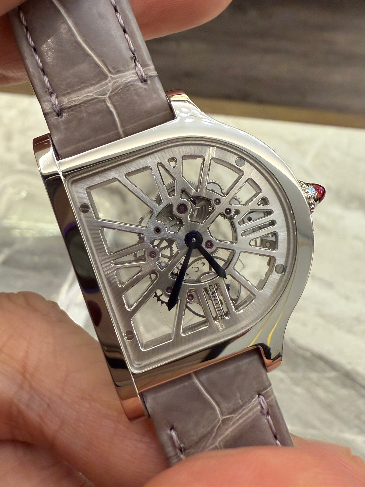 Cartier Cloche Skeleton Platinum