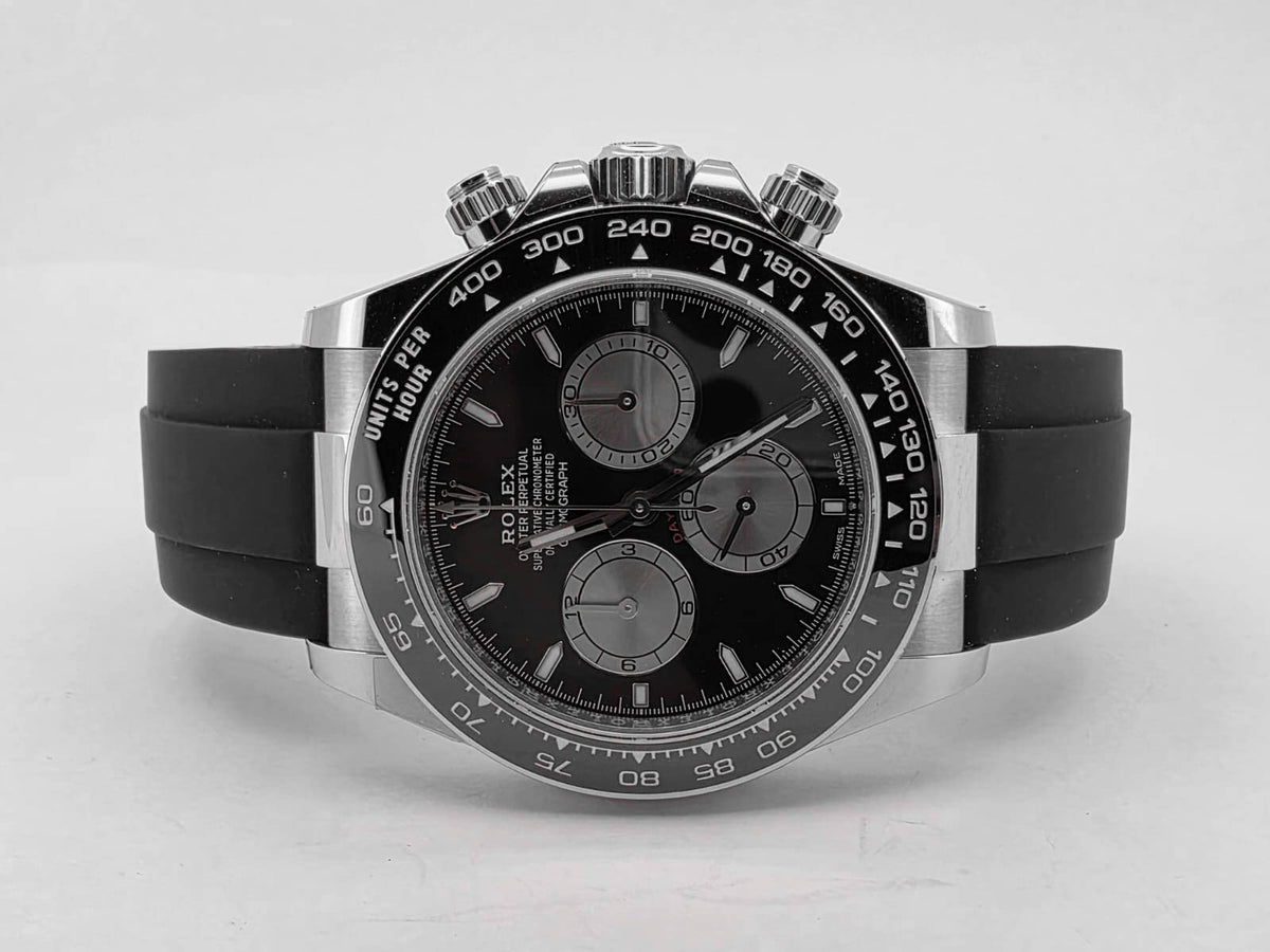 DAYTONA OYSTERFLEX WHITEGOLD BLACK DIAL RING BEZEL (2024)
