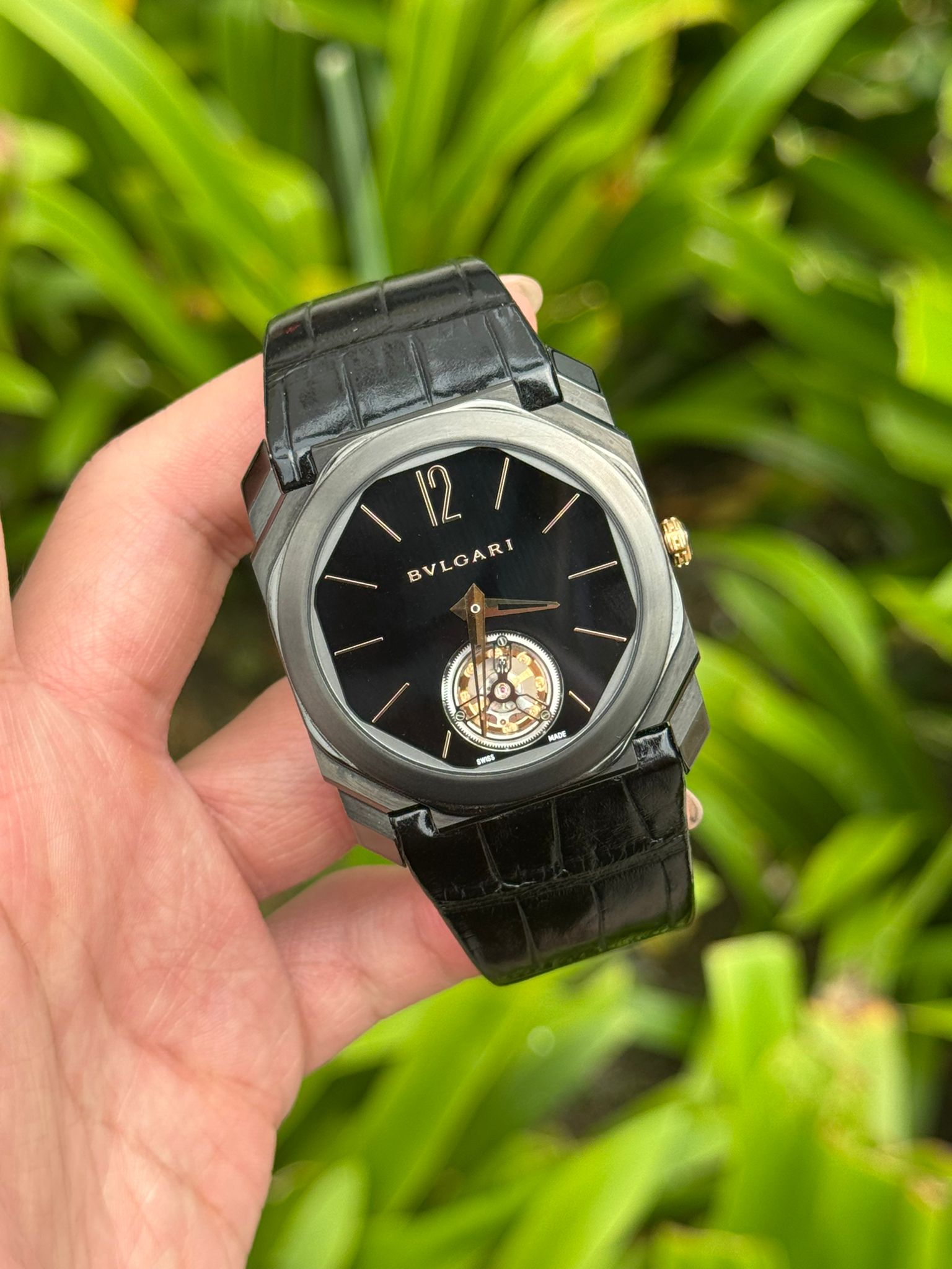 OCTO FINISSIMO TITANIUM TOURBILLON BLACK DIAL (WATCH ONLY)