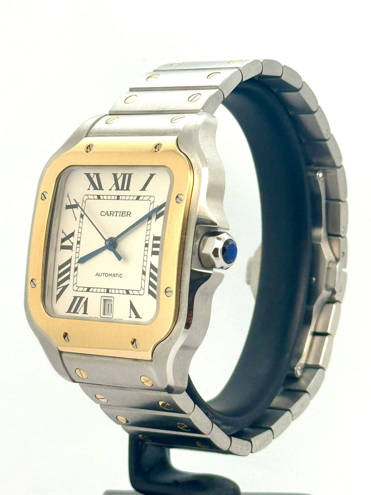 SANTOS L TWOTONE YELLOWGOLD SILVER DIAL (2022)