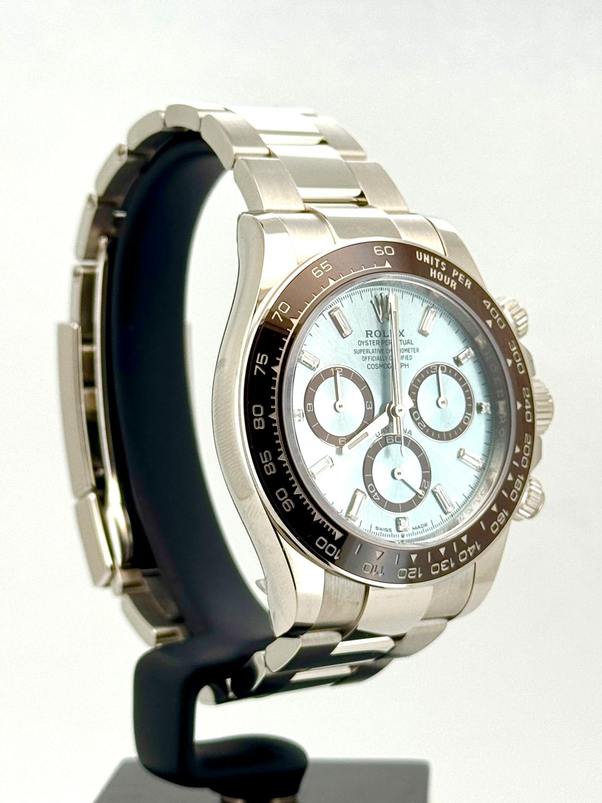 DAYTONA PLATINUM ICE BLUE DIAMOND BAGUETTE DIAL (2025)