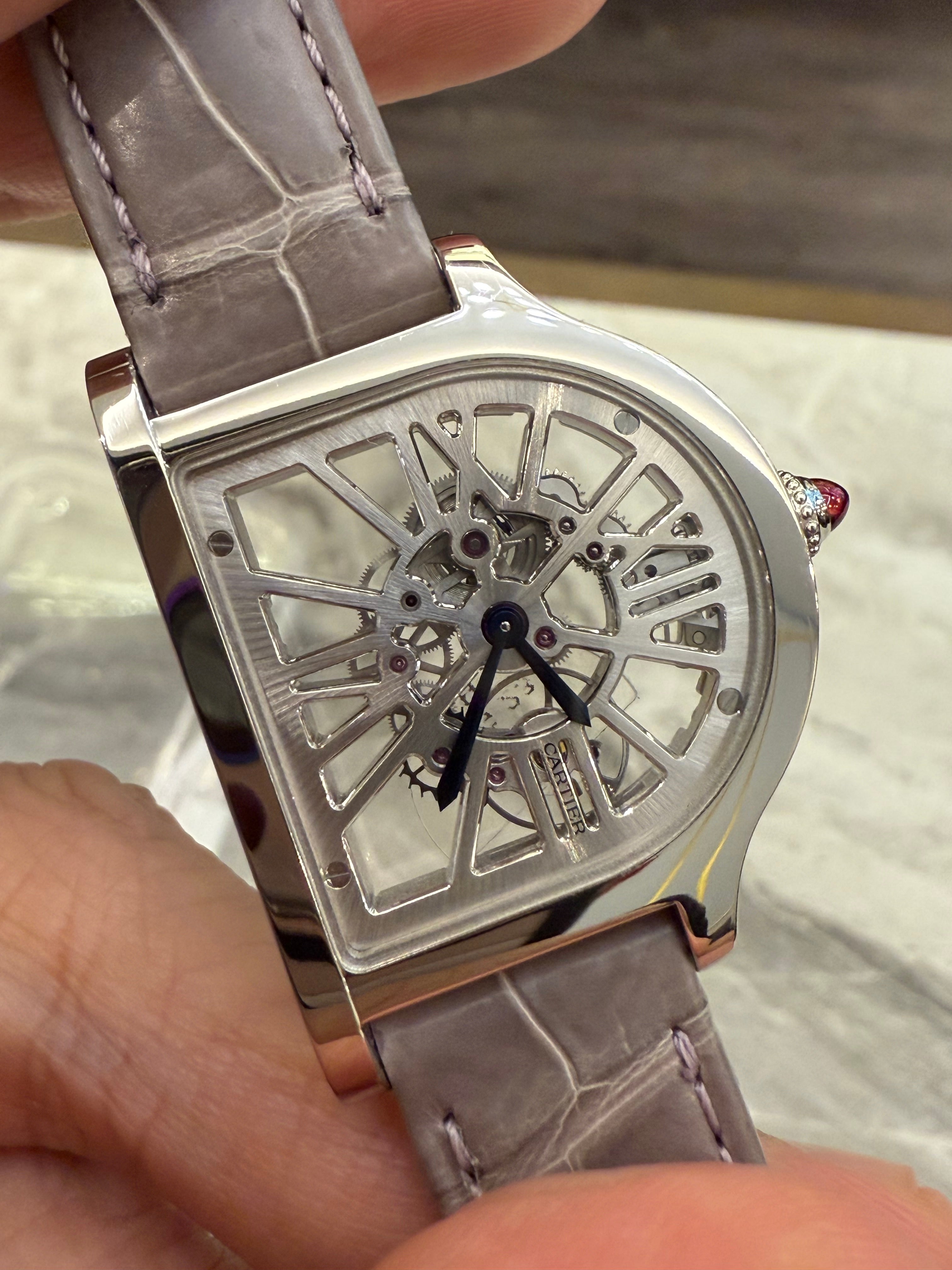 Cartier Cloche Skeleton Platinum