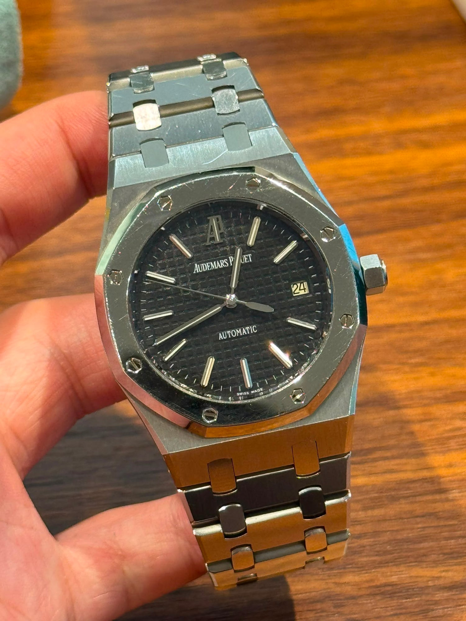ROYAL OAK JAPAN LIMITED EDITION PLATINUM BEZEL BLACK DIAL (BOX &amp; ARCHIVE PAPER)