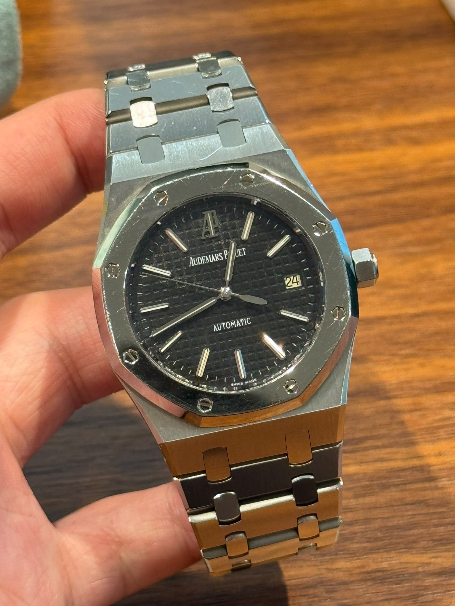 ROYAL OAK JAPAN LIMITED EDITION PLATINUM BEZEL BLACK DIAL (BOX &amp; ARCHIVE PAPER)