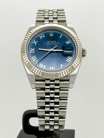 Datejust 41 Blue Azzurro Roman