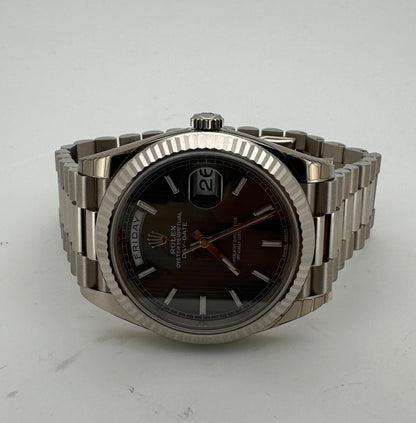 Daydate Rhodium Stripe