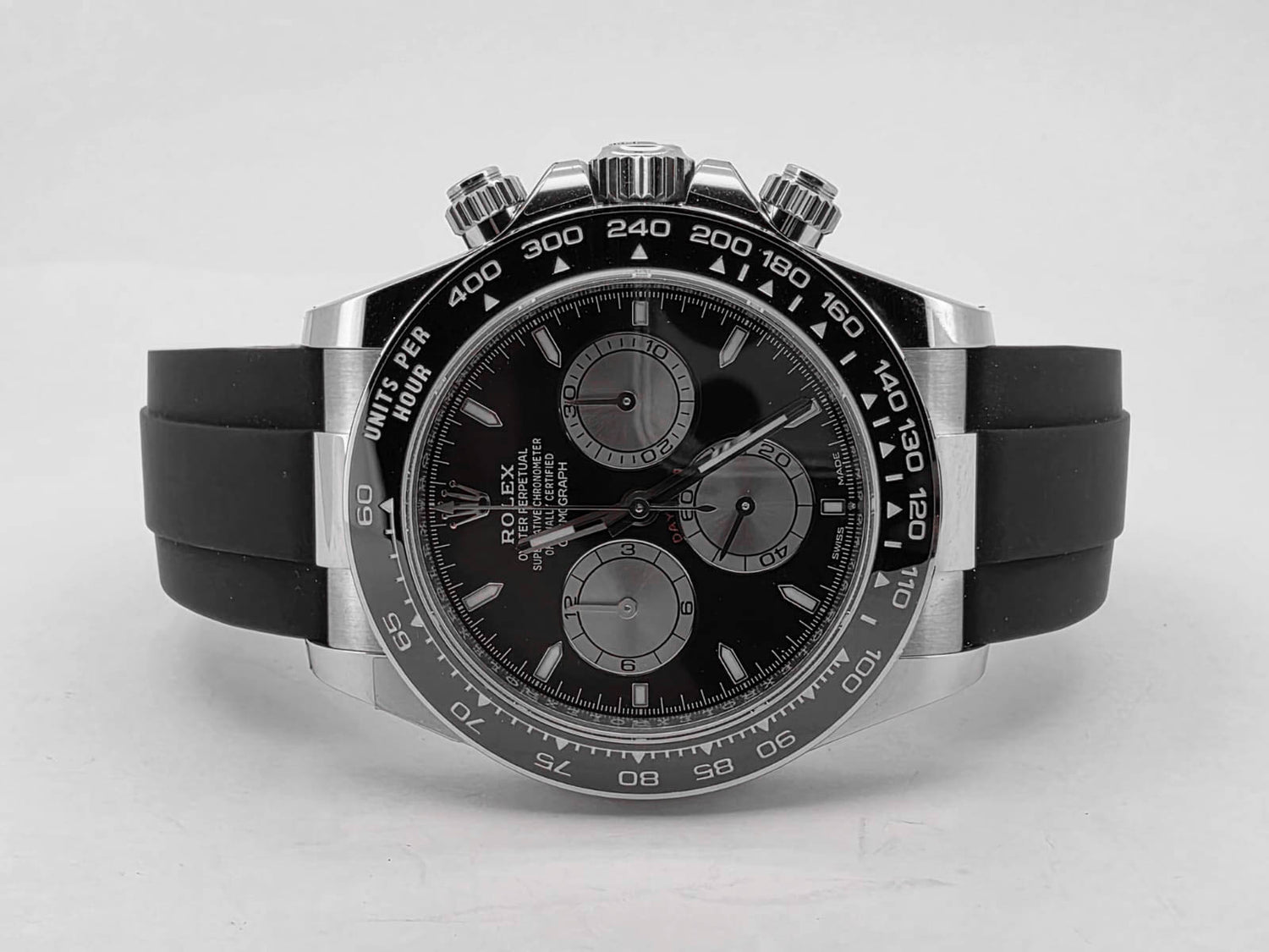 DAYTONA OYSTERFLEX WHITEGOLD BLACK DIAL RING BEZEL (2024)