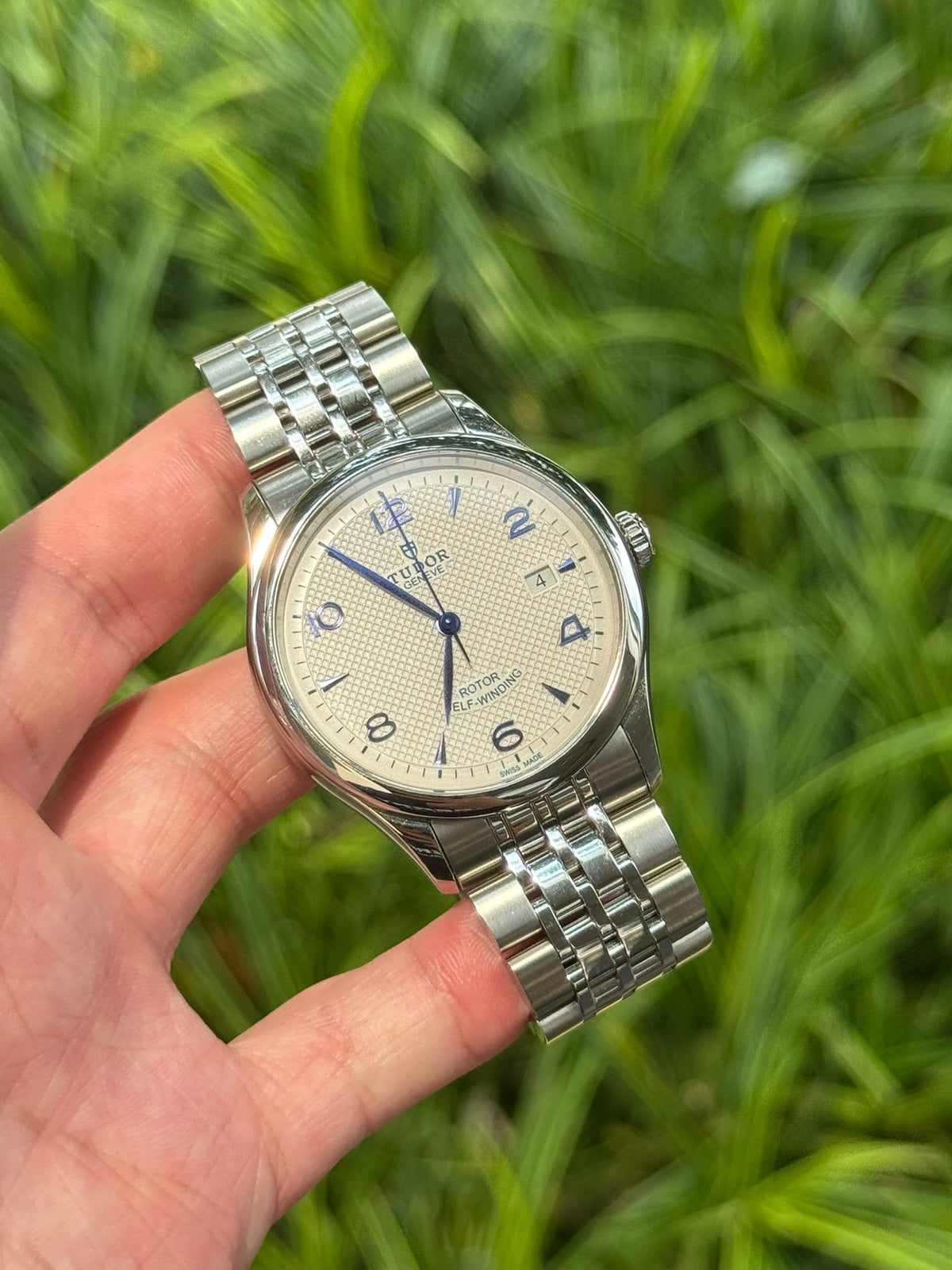 1926 STEEL 28MM OPALINE BLUE DIAL