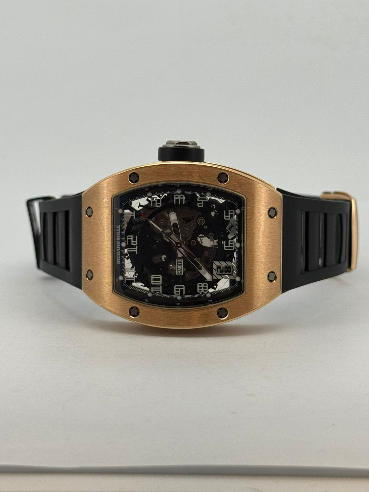 RICHARD MILLE RM 010 ROSEGOLD BLACK RUBBER STRAP (2012)