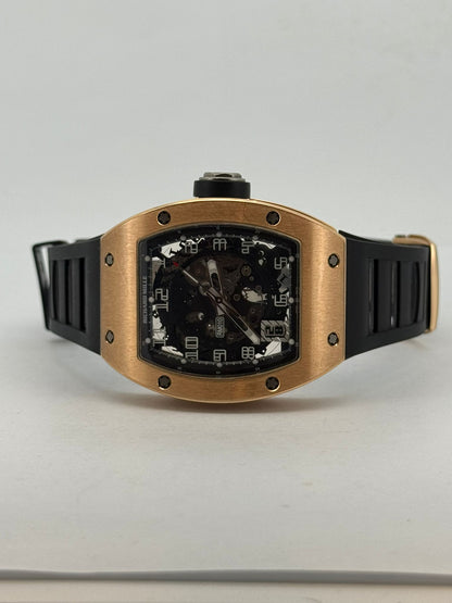 RICHARD MILLE RM 010 ROSEGOLD BLACK RUBBER STRAP (2012)