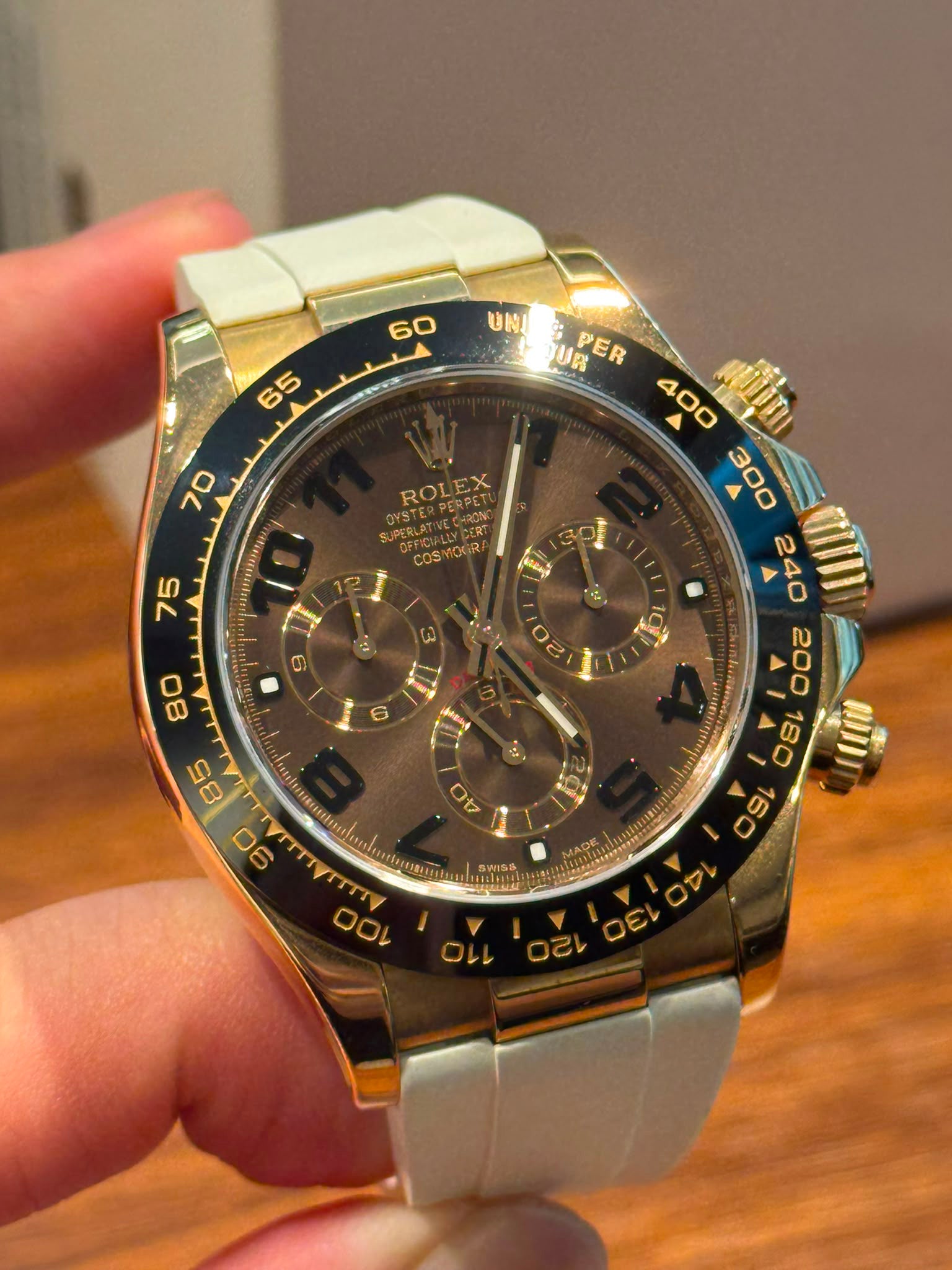 DAYTONA OYSTERFLEX ROSEGOLD CHOCO DIAL