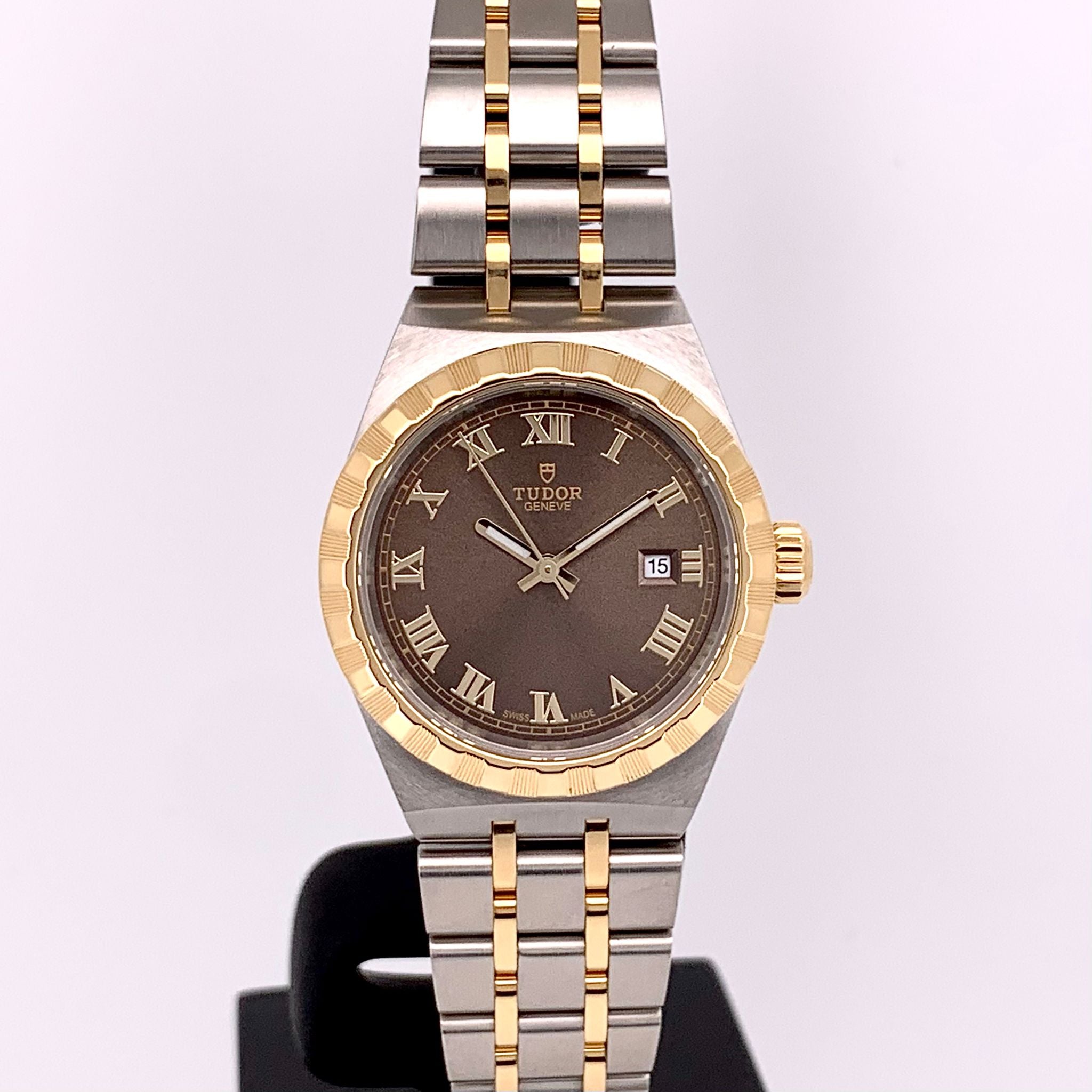 TUDOR ROYAL 28MM TWOTONE YELLOWGOLD CHOCO DIAL (2024) – TheWatchProject