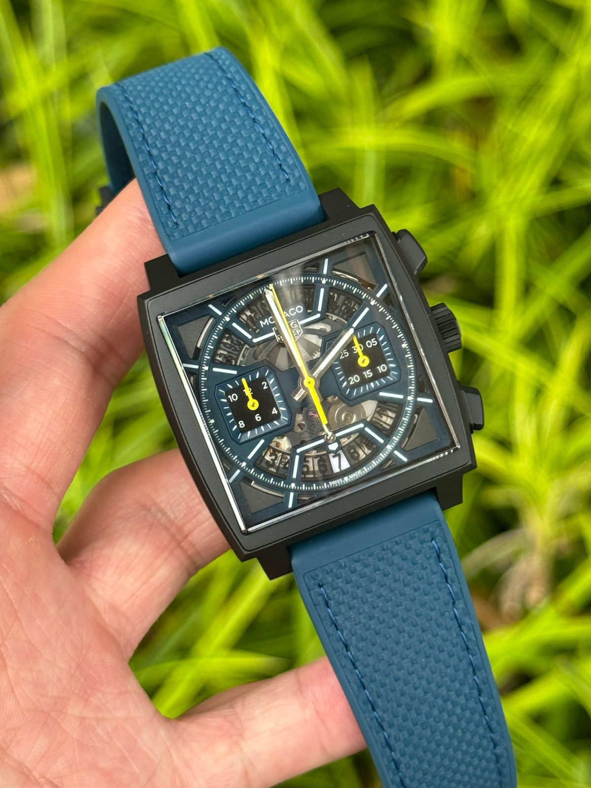 MONACO CHRONOGRAPH DLC TITANIUM DARK BLUE (2024)