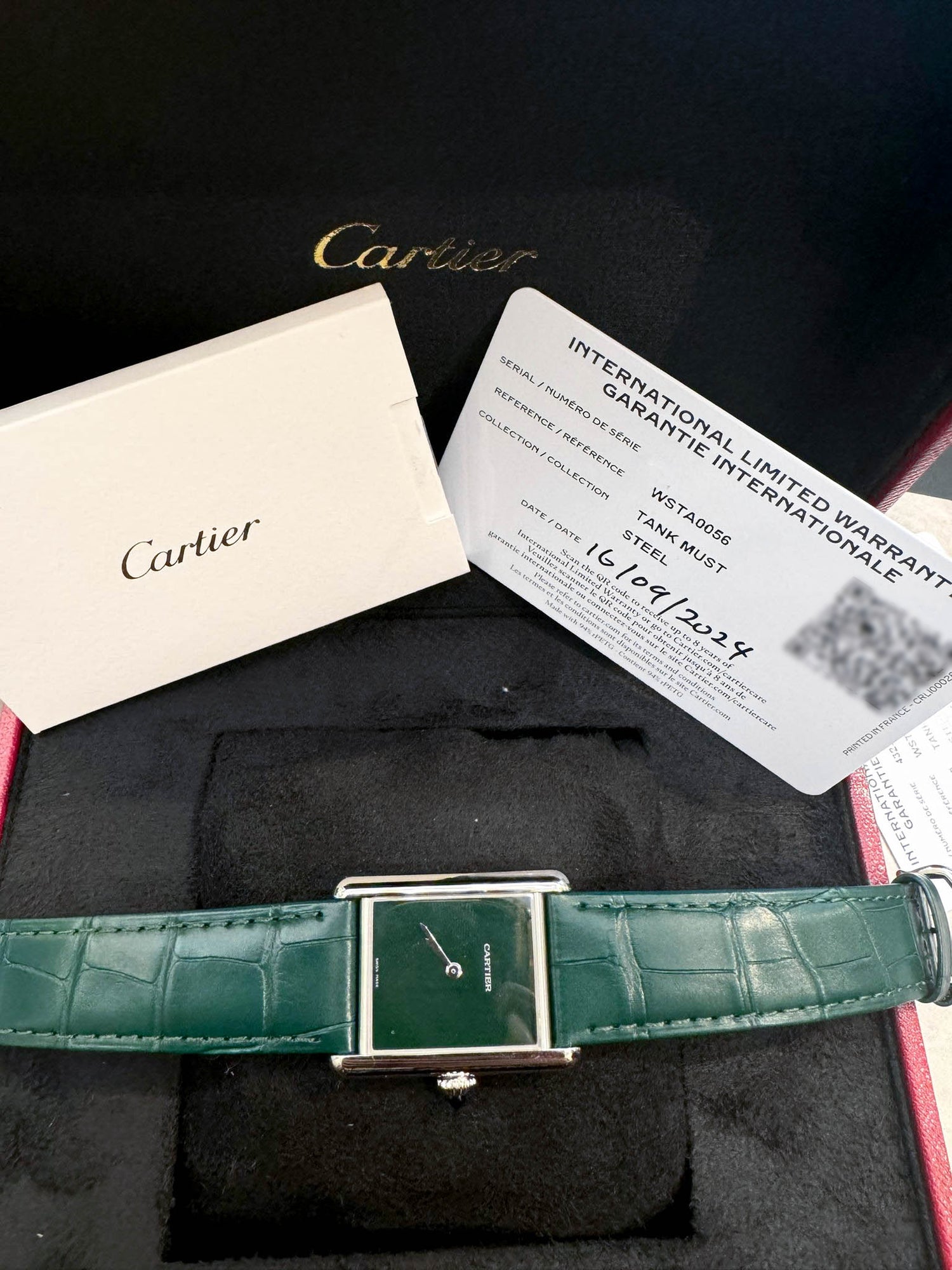 TANK MUST DE CARTIER L GREEN DIAL (2024)