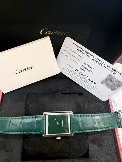 TANK MUST DE CARTIER L GREEN DIAL (2024)