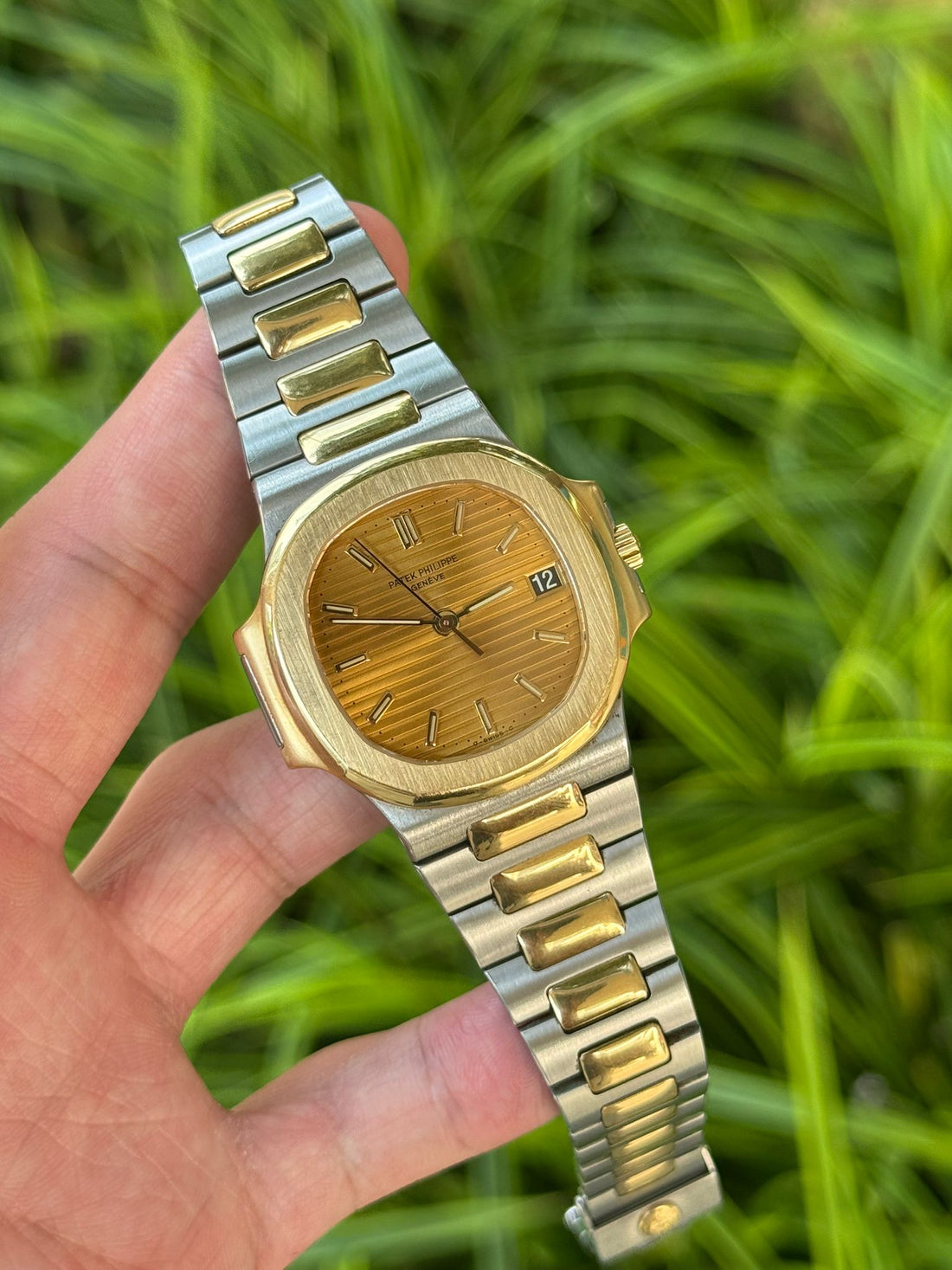 NAUTILUS 3800/1JA TWOTONE YELLOWGOLD CHAMPAGNE DIAL (WATCH ONLY)