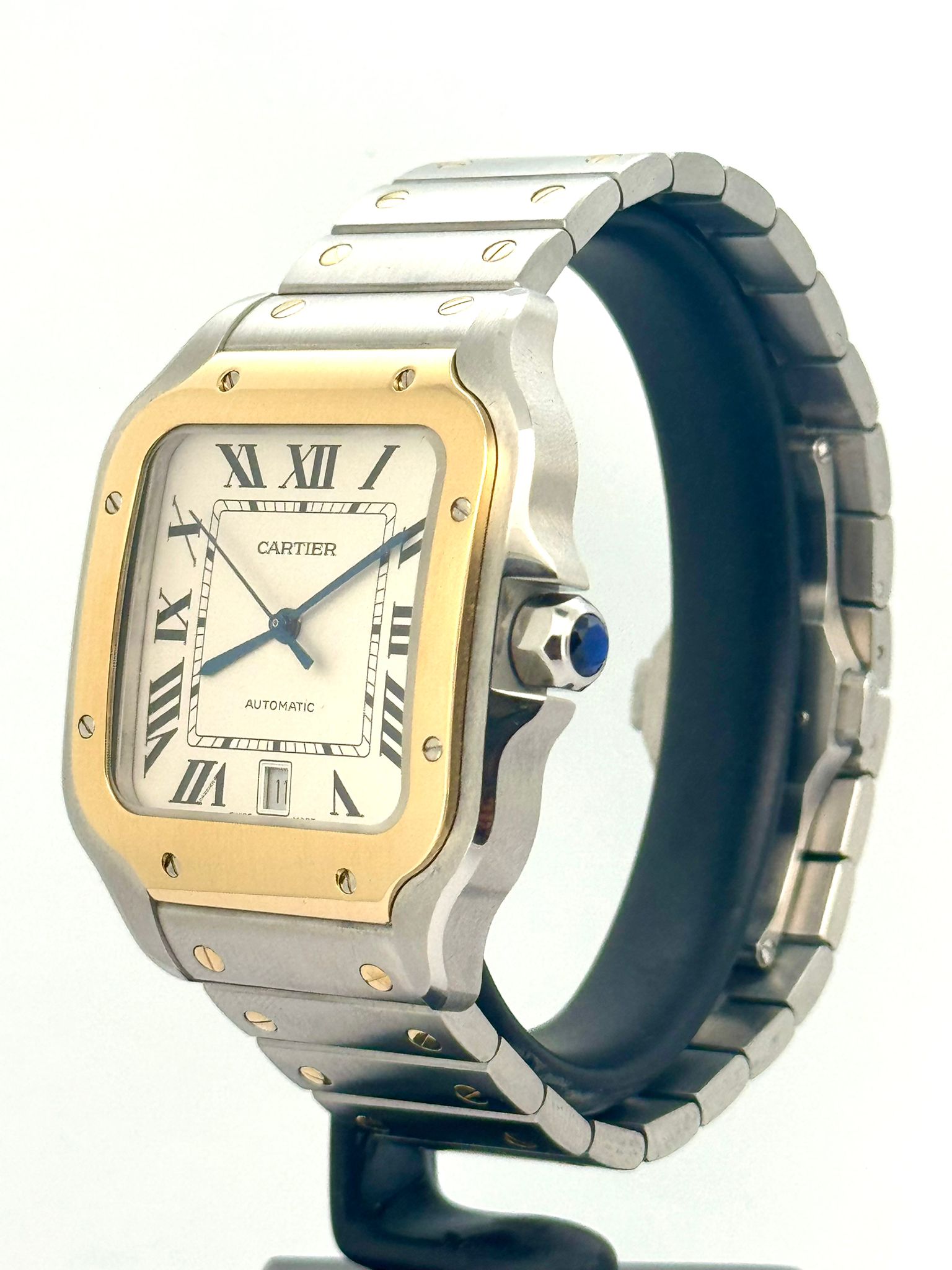 SANTOS L TWOTONE YELLOWGOLD SILVER DIAL (2022)