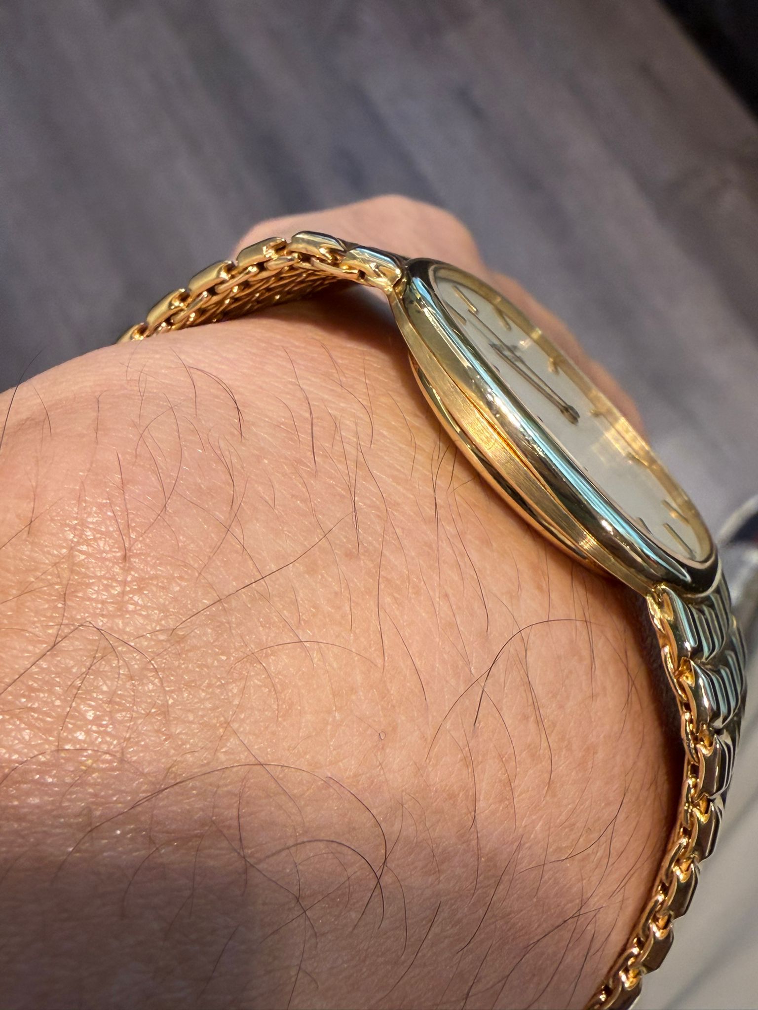 GOLDEN ELLIPSE 3848/15 YELLOWGOLD IVORY DIAL (1987)