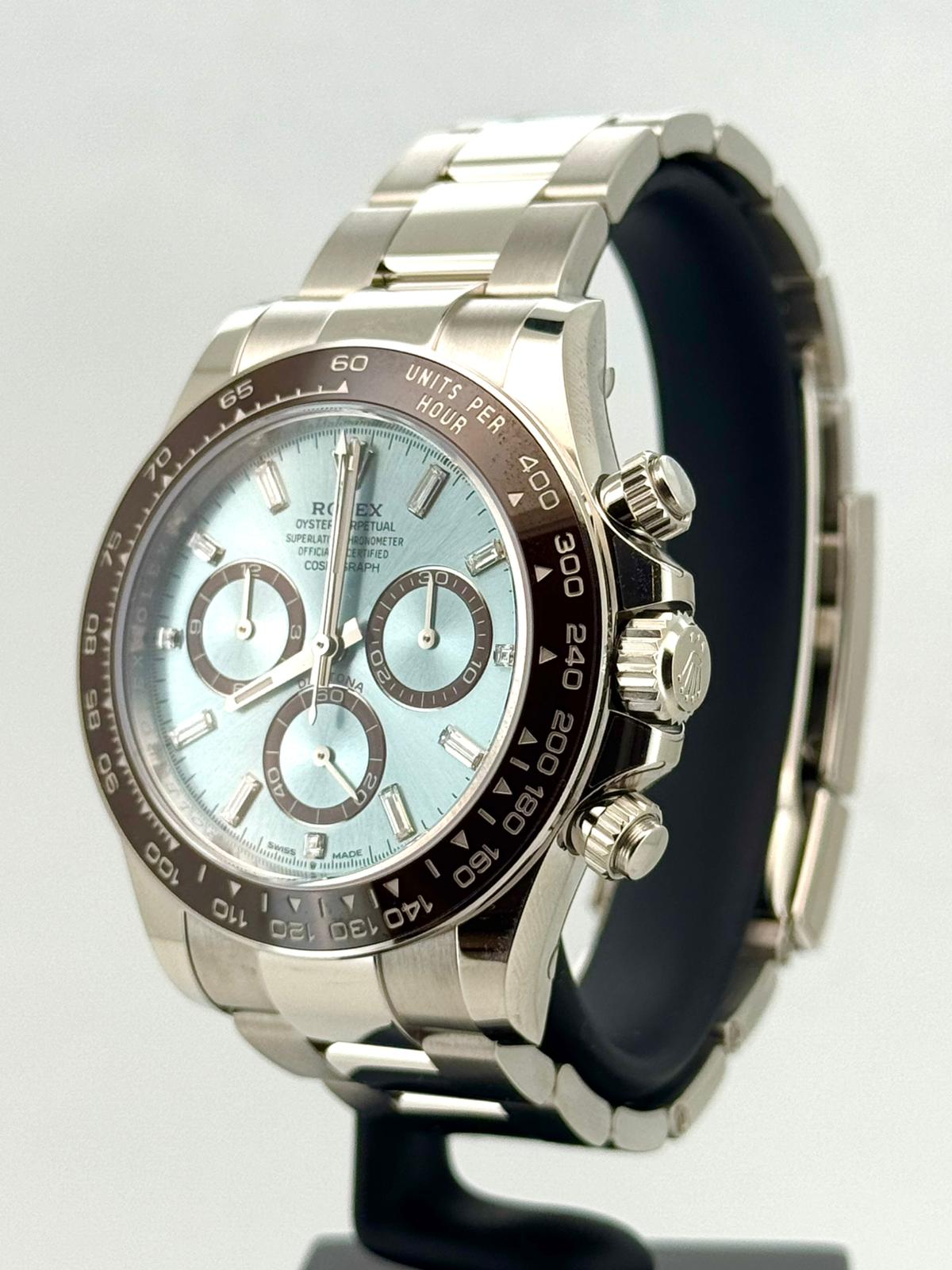 DAYTONA PLATINUM ICE BLUE DIAMOND BAGUETTE DIAL (2025)
