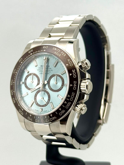 DAYTONA PLATINUM ICE BLUE DIAMOND BAGUETTE DIAL (2025)